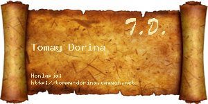 Tomay Dorina névjegykártya